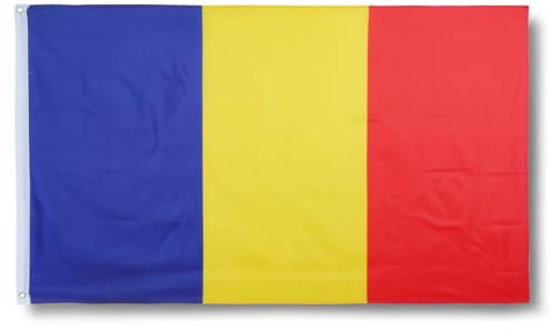 Sonia Originelli premium Fahne für jede Gelegenheit - hissfertig & wetterfest -Größe: ca. 90 x 150 cm, Farbe: Rumänien, Romania