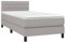 vidaXL Boxspringbett mit Matratze Bett Einzelbett Polsterbett Bettgestell Lattenrost Bettrahmen Schlafzimmerbett Hotelbett Hellgrau 100x200cm Stoff