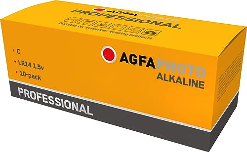AgfaPhoto Batería alcalina Profesional -C Baby 10 Unidades