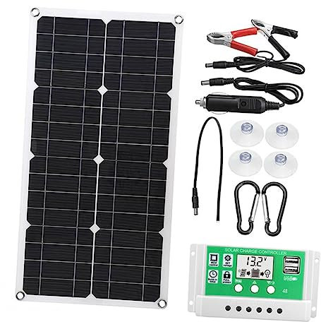 BESPORTBLE Panneau Solaire Photovoltaïque Chargeur Urgence Extérieur Avec Contrôleur Plaque Solaire Pour Recharger Téléphone Tablette Et Autres Appareils Usb