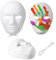 Ompinda Full Face White Paper Mask, 10 Pieces DIY Blank Hand Painted Craft Mask for Masquerade Art Cosplay Dance Party