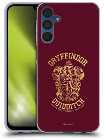 Head Case Designs Offizielle Harry Potter Gryffindor Quidditch Deathly Hallows X Soft Gel Handyhülle Hülle kompatibel mit Samsung Galaxy A15