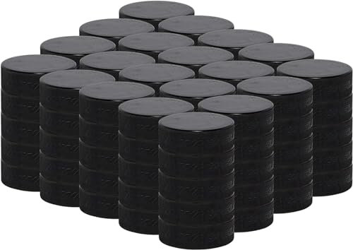 Winnwell Schwarze Eishockey-Pucks, 100 Stück, Standard-Eispuck, 170 g, offizielle Größe, ideal für Schlägerhandhabung und Trainingsübungen für Jugendliche und Erwachsene