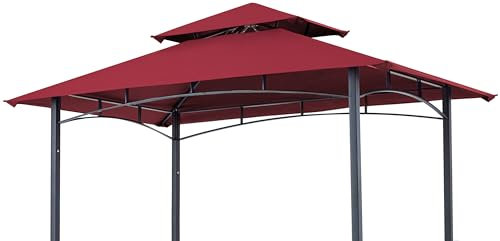 SCOCANOPY Ersatzdach, 2,4 m x 1,5 m, nur für Pavillon-Modell L-GZ238PST-11, Burgunderrot