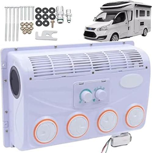 El aire acondicionado de 12 V/24 V CC/el aire acondicionado de techo de automóvil ultrafino se puede utilizar en minivans, vehículos todo terreno, camionetas, caravanas, camiones, vehículos agrícolas,