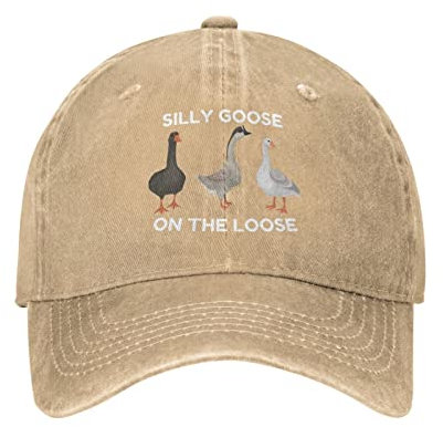 Lustige Silly Goos Mütze Silly Goose On The Loose Mütze für Frauen Papa Mützen Lustige Mützen