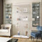 Vitrine,Vitrine en Verre de 164 cm,4 Couches avec 2 Porte et Serrure,Armoire de Collection Moderne en Verre,Armoire de Rangement en Verre Debout pour Salon,Chambre à Coucher, Bureau,Blanc