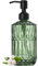 JASAI 530 ml grüner Seifenspender mit schwarzer, rostfreier Pumpe, nachfüllbarer Küchenseifenspender mit dickem Glas, Seifenspender Badezimmer für Handseife, Spülseife, Lotion, Duschgel