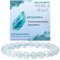 Bivei Aquamarin - Gelassenheit Perlenarmband für Frauen 8mm Semi Precious Natural Stone Stretch elastischen Schmuck Yoga Geschenke