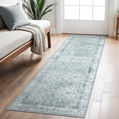 BEIMO Boho Teppich Wohnzimmer Schlafzimmer Vintage Waschbare Teppich Kurzflor rutschfest Teppiche für Küche 80X150CM