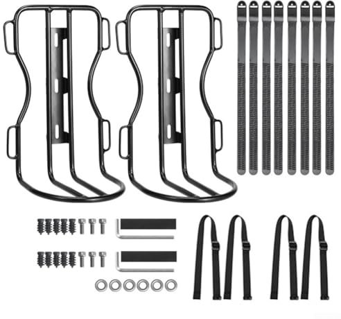 HEBEOT 10L Waterproof Bicycle Front Fork Bag Built Metal Fork Rack With Waterproof Bag Rack For Bikepacking Cycling Touring(2x rack)