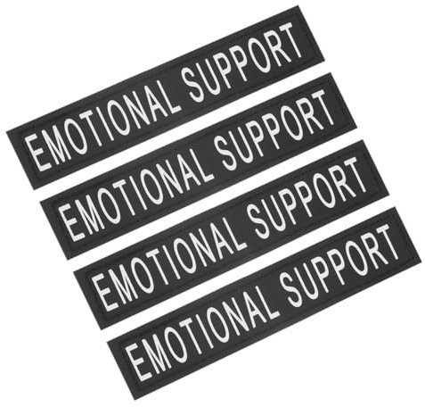 Kisangel 4stücke Reflektierende Hundewesten Patches Einstellbare Bequeme Pet Safety Aufnäher Für Diensthunde Emotionale Unterstützung Pu Xs