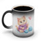 Cute Cat Knitting with Yarn Balls Funny Color Changing Mug for Men Women Personalized Heat Discoloration Coffee Cup