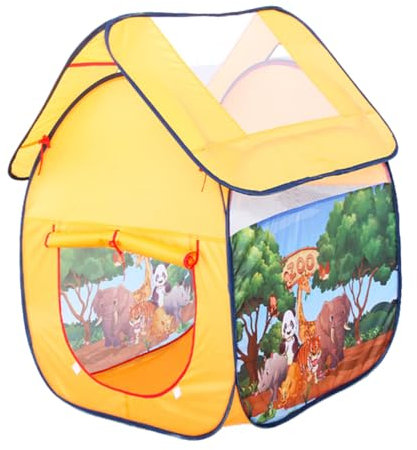 LRXIYODE Tente De Jeu Portable pour Garçon Fille Cabane Intérieur Colorée Motif Animaux Et Dinosaure Idéale pour Amusement Et Créativité des Garçons Et Filles Jou Jardin Chambre