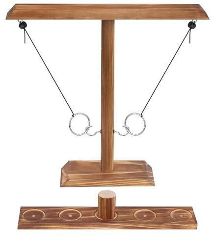 Ring Toss Games for Kids Adults, Hook and Ring Toss Game with Shot Ladder