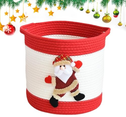 Quorvex Weihnachtskörbe Leer - Wäschekorb Aus Für Weihnachten,Festliche Aufbewahrungsbox - Für Geburtstag Frauen Männer Ostern Essen Valentinstag Feiertag Kinder Snacks Süßigkeiten