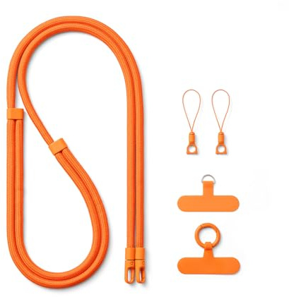 AOKSUNOVA Handykette Handyband Universal zum Umhängen | Handyschnur Umfang 80–150 cm Verstellbar, Handy Umhängeband, Kordel zum Umhängen mit Patch für Reisen Outdoor Alltag