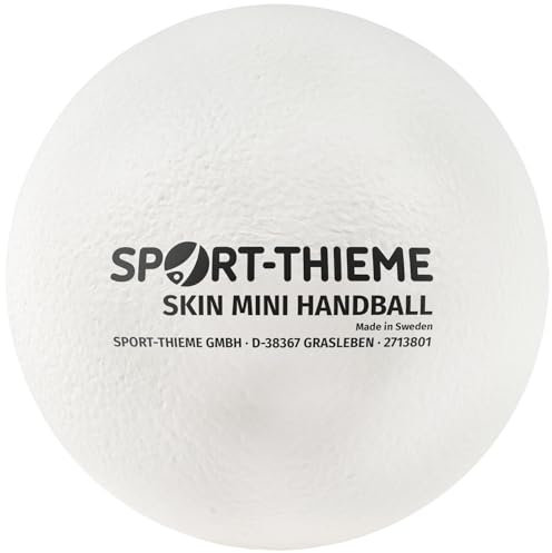 Sport-Thieme Mini Handball | Sehr gut Springender Kinder-Handball | 165 g leicht, Weich, Griffig | ø 160 mm | Weiß | Robuster, Beschichteter PU-Schaumstoff | Markenqualität