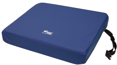 Skil-Care Tri-Foam Gel-Infused Visco Cushion, 24 W x 20 D x 4 H, Cooling Gel Layer with Advanced Pressure Relief, Durable Fluid-Resistant Cover, 754843