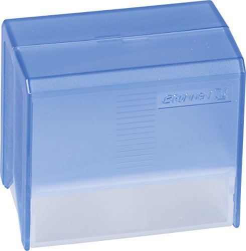 Brunnen 102058234 Karteikasten / Karteibox (Styrolux, A8, gefüllt mit 100 linierten Karteikarten und A-Z Register) blau