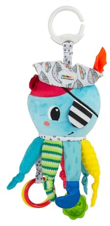 Lamaze Baby Spielzeug Captain Calamari, die Piratenkrake Clip & Go, Hochwertiges Kleinkindspielzeug, Stärkung der Eltern-Kind-Beziehung, Baby Spielzeug, 0-6 Monate
