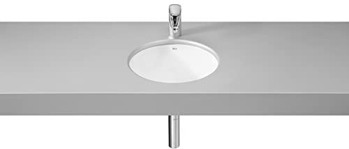 Roca,Foro,Lavabo de porcelana de bajo encimera,Blanco,410mm x 410mm x 165mm,A327884000