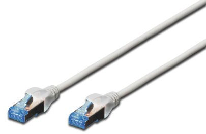 DIGITUS Câble LAN Cat 5e - 0,5m - CCA Câble Réseau Avec RJ45 - F/UTP Blindé - Compatible Cat-6 & Cat-5 - Gris
