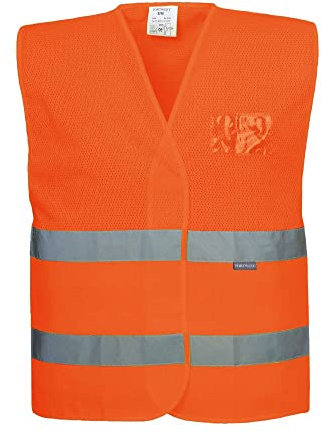 Portwest Warnschutz-Netz Weste, Größe: XX/3X, Farbe: Orange, C494ORRXX/3X