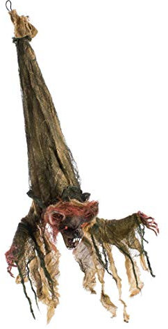INNA-Glas Halloween Fledermaus Vampir PUTZI mit Bewegungs - Soundfunktion, 95cm - Blutsauger/Horror Party