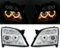 Depo Angel Eyes Scheinwerfer Set Klarglas Chrom mit Standlichtringe