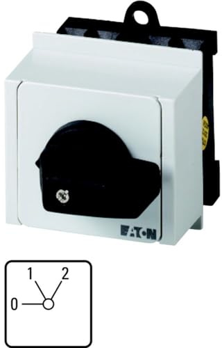 Eaton 079201 Stufenschalter für Heizung, Kontakte: 2, 20 A, Frontschild: 0-2, 60 Grad, 2 Stufen 60 Grad, Rastend, Verteilereinbau