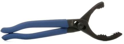SW-Stahl 08435L Ölfilterzange 250 mm - Filterzange für 60-90 mm Ø | 3-stufig verstellbar, geschmiedet für Pkw & Lkw, Antirutschbeschichtung, ideal bei geringem Platzbedarf im Motorraum