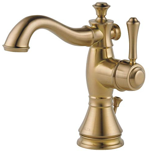 Delta 597LF-CZMPU Cassidy Single-Handle Bathroom Faucet, Champagne Bronze, .375