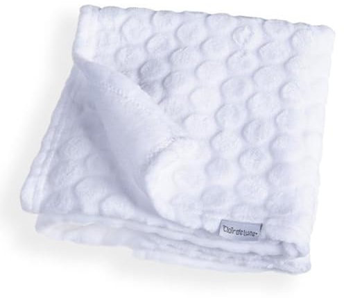 Clair de Lune Marshmallow Soft Baby Pram Blanket 90 x 70 cm (White)
