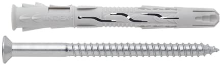 Index Fixing Systems t-nux A – Pack von 50 Universaldübel Hohe Leistung, Senkkopf verzinkt Beschichtung, Nylon), TNUXA10200