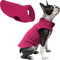 Gooby Fleece-Weste, Hundepullover – Fuchsia, Größe L, Warmer Pullover, Fleece-Hundejacke mit O-Ring-Leine, Wintermantel für kleine Hunde, Jungen oder Mädchen