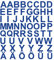 kleb-Drauf® | 58 Buchstaben, Höhe je 5 cm | Blau - glänzend | Autoaufkleber Autosticker Decal Aufkleber Sticker | Auto Car Motorrad Fahrrad Roller Bike | Deko Tuning Stickerbomb Styling Wrapping