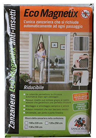 ZANZARIERA MAGNETICA RIDUCIBILE 130X230 Nera