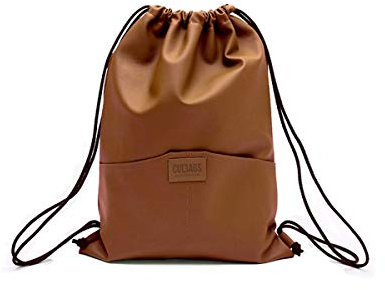 C-BAGS SACCO ÖKO-Leder Beutel Sportbeutel Turnbeutel Beuteltasche Rucksack (3.5 Ziegelrot)