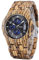 BEWELL Uhren Aus Holz Herrenuhr Chronograph Quarzwerk mit Holzarmband W109D
