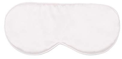 THXSILK 100% Seide Schlafmaske Frauen und Herren, Bequem und Super glatt Schlafmaske, Weich Augenschutz für Gute Nachtruhe, Gemütlich Reisen und Nickerchen (10x23cm, Weiß)