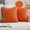 MIULEE 2er Set Kissenbezüge Dekokissen Körnig Dekorativ Kissenbezug Kissenhülle Sofakissen Deko Bezug Weich Zierkissen Kissen für Wohnzimmer Schlafzimmer 45x45cm Orange