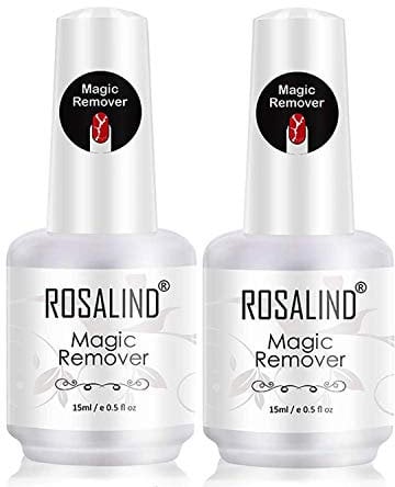 ROSALIND Gellack Entferner Set für UV Nagellack Magic Remover 2 Stück 15ml Kit Schnelles Entladen