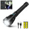 LUXNOVAQ 600000 High Lumen XHP90 LED-Taschenlampe, wiederaufladbare taktische XHP90 LED-Taschenlampe Helle Handlampe mit 3 Modi, wasserdichte zoombare Lampe für Camping, Notfall, Wandern