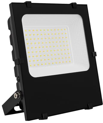 LEDKIA LIGHTING Projecteur LED 50W 145 lm/W IP65 HE PRO Dimmable pour jardin, terrasse, patio, 3000K Blanc chaud