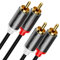 deleyCON 1,5m Cinch Kabel RCA HiFi Audio Kabel Audiokabel vergoldete Metallstecker für Heimkino Stereoanlage Verstärker HiFi-Receiver Blu-Ray Player (Extra Dünn & Flexibel)