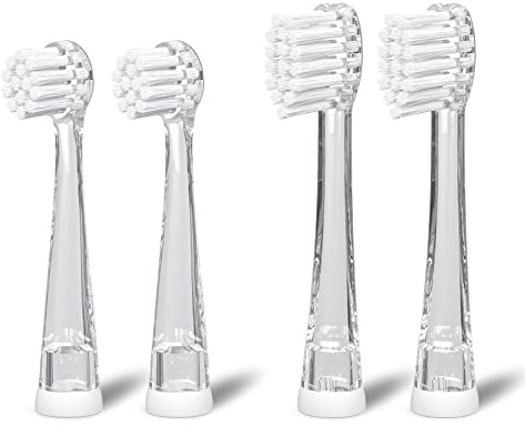 Seago Baby and Kids Replacement Brushes, Replacement Heads Pack of 4, Fit for SG-513 SG-977,SG-2139,SG-2159 (White 025+037)