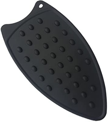 Tangser Multipurpose Silicone Iron Rest Pad for Ironing Board Hot Resistant Mat,Silicone Heat Resistant Iron Rest Pad (Black)