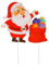 PRETYZOOM Weihnachten Gartenstecker Weihnachtsmann Geschenketasche Dekostecker Gartenzaubereien Pflanzenstecker Gartenfigur Weihnachtsfigur Gartendeko Garten Rasen Weihnachtsdeko Winterdeko