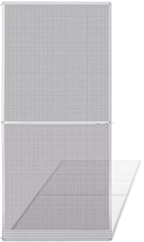 Doorstops,Aluminium Frame + Fiberglass net,Hinged Insect Screen for Doors,Keeps Out Flies, Wasps, Bees and Mosquitoes,by BIGTO (100 x 215 cm, White)